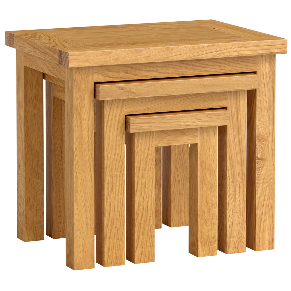 Drayton Oak Nest Of Tabes - Bridgnorth Furniture