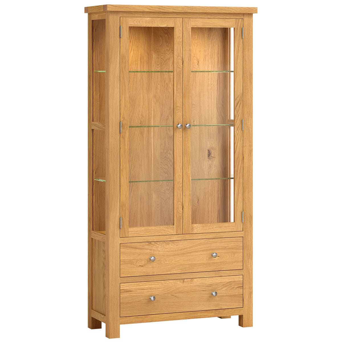 Drayton Oak Glazed Display Cabinet