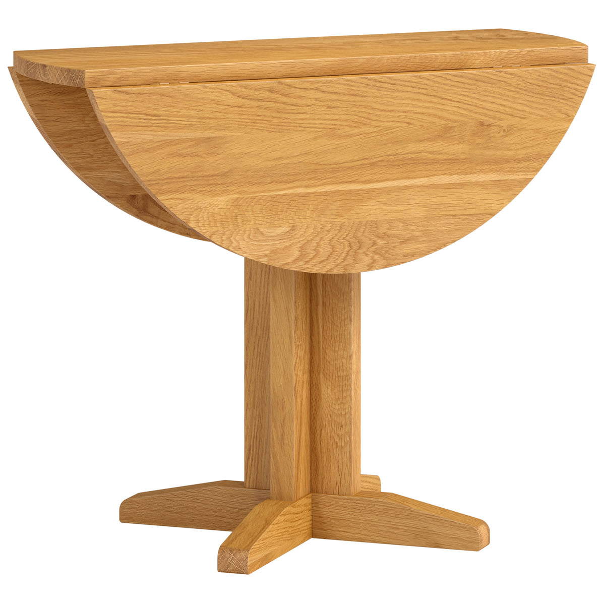 Drayton Oak Round Drop Leaf Table