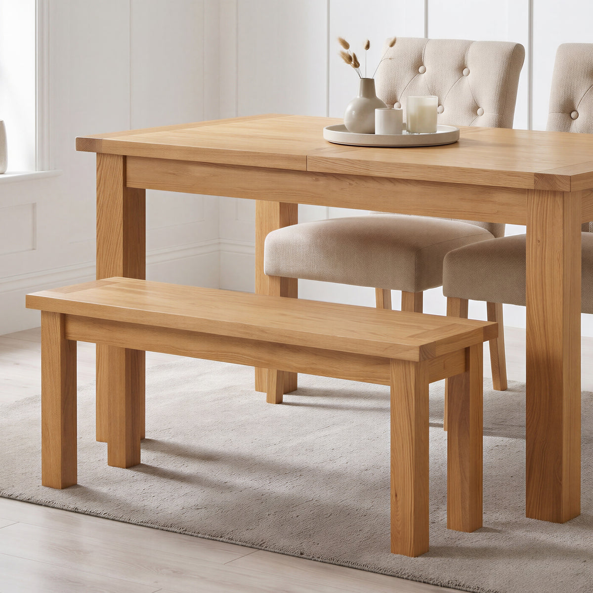 Drayton Oak Medium Dining Bench