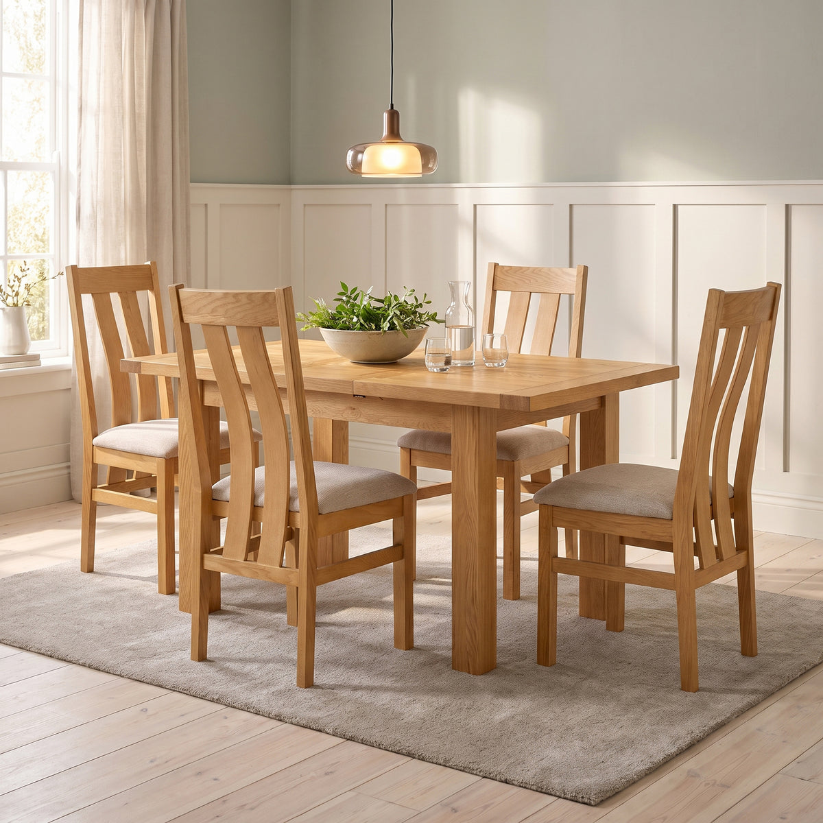 Drayton Oak Extending Dining Table