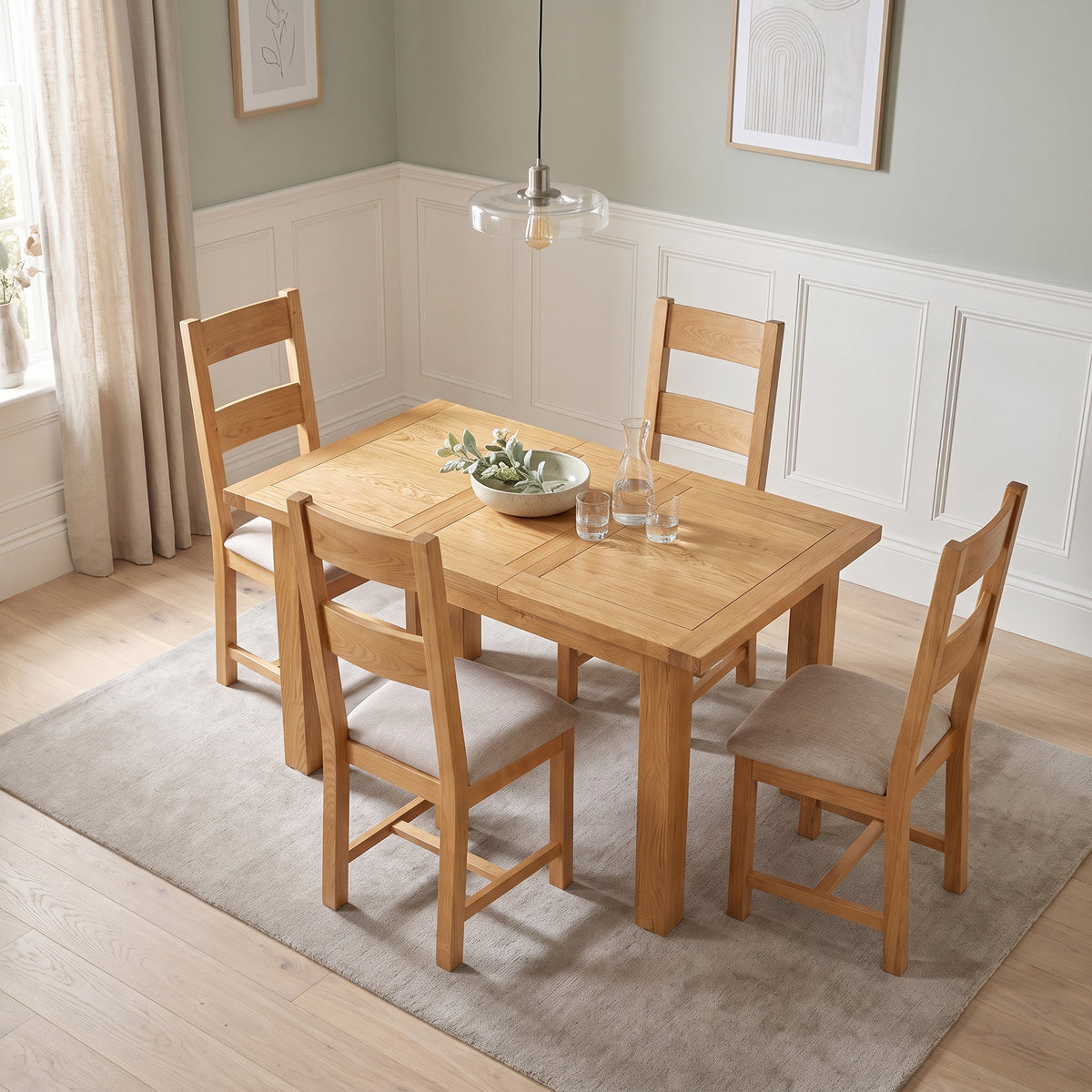 Drayton Oak Extending Dining Table