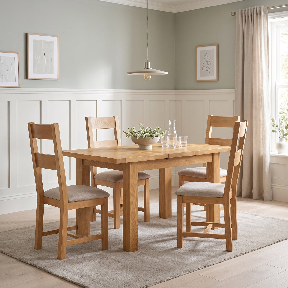 Drayton Oak Extending Dining Table