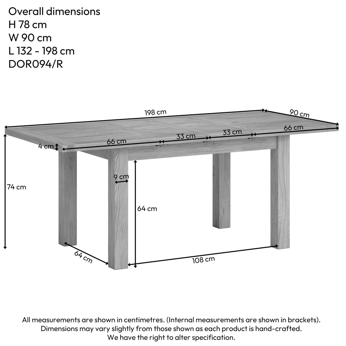 Drayton Oak Extending Dining Table