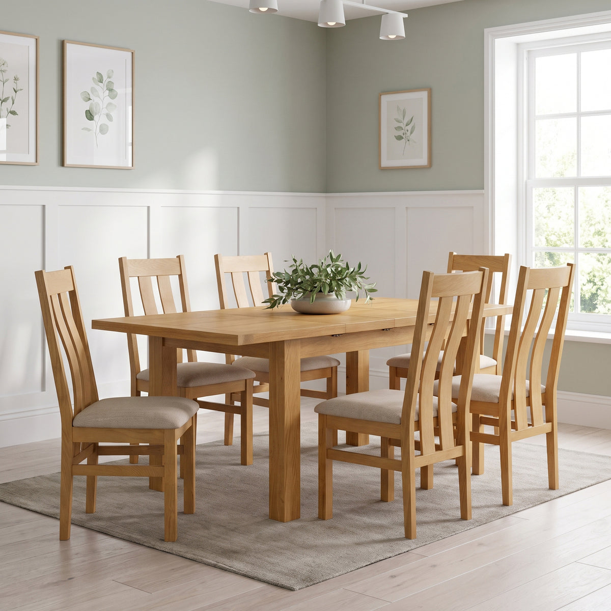Drayton Oak Extending Dining Table