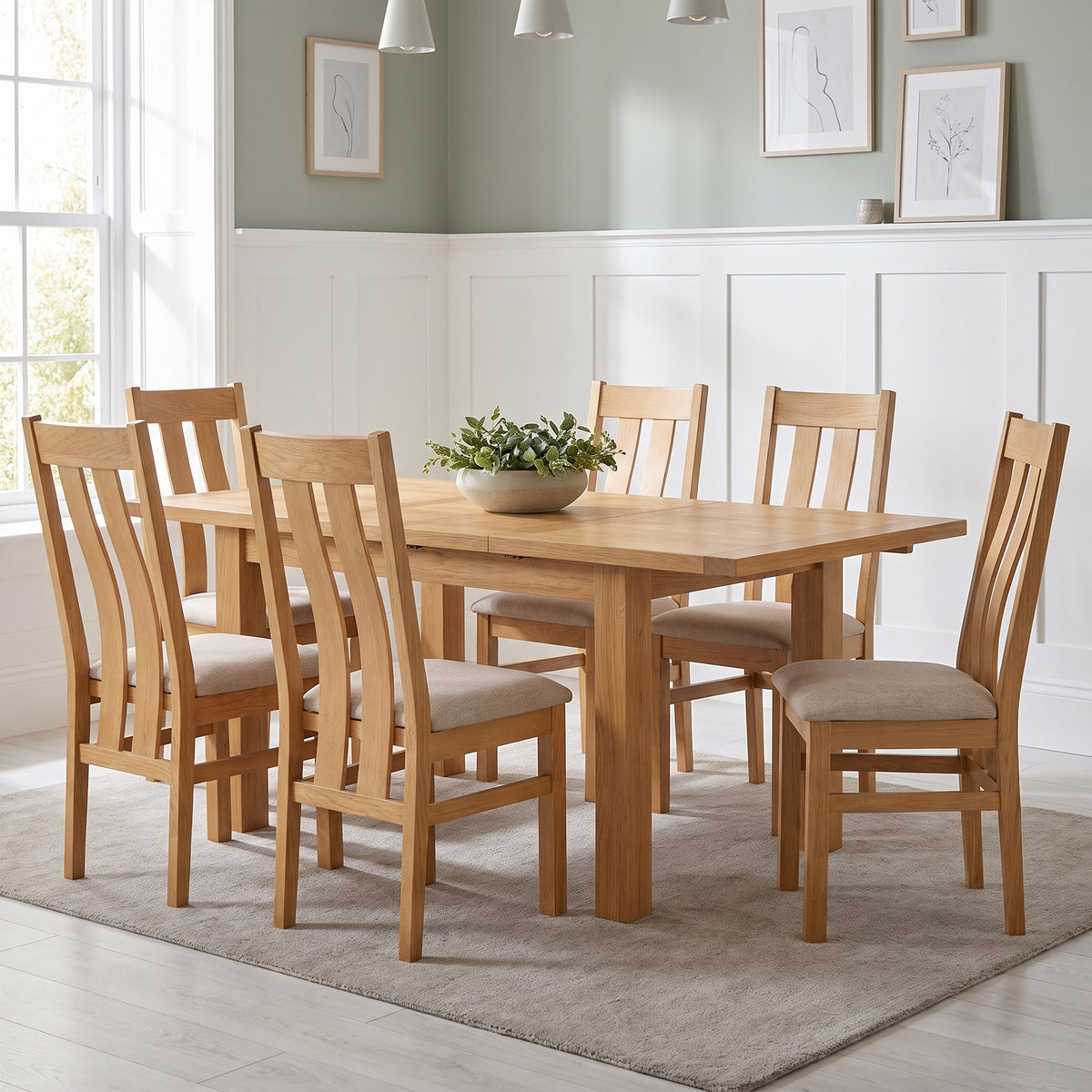 Drayton Oak Extending Dining Table