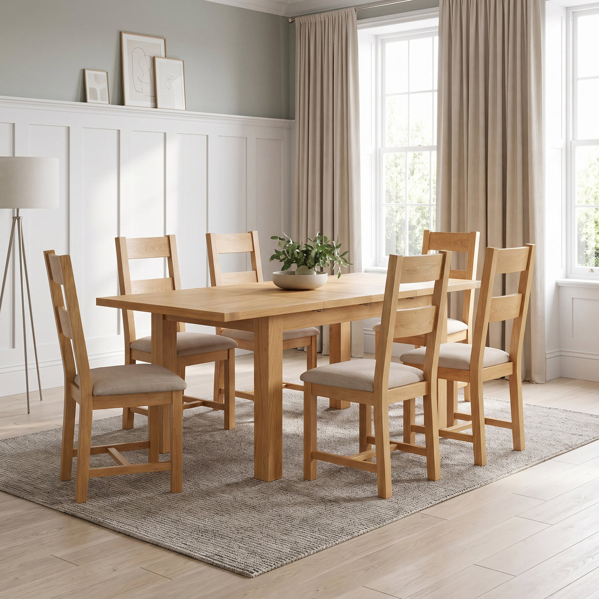 Drayton Oak Extending Dining Table