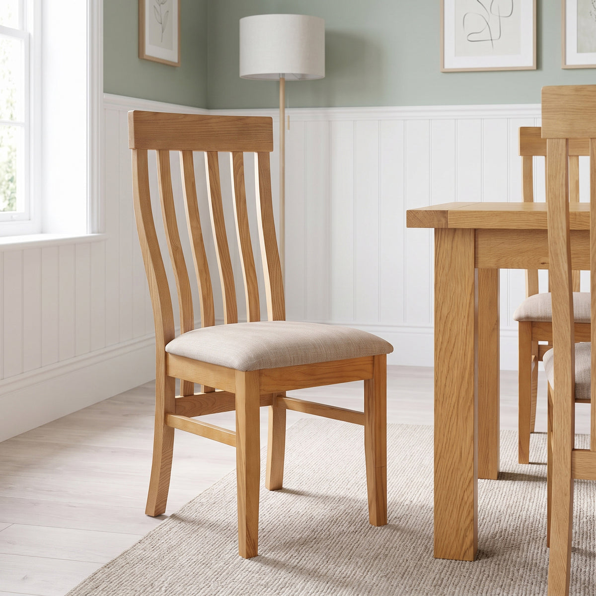 Drayton Oak Slatted Back Dining Chair