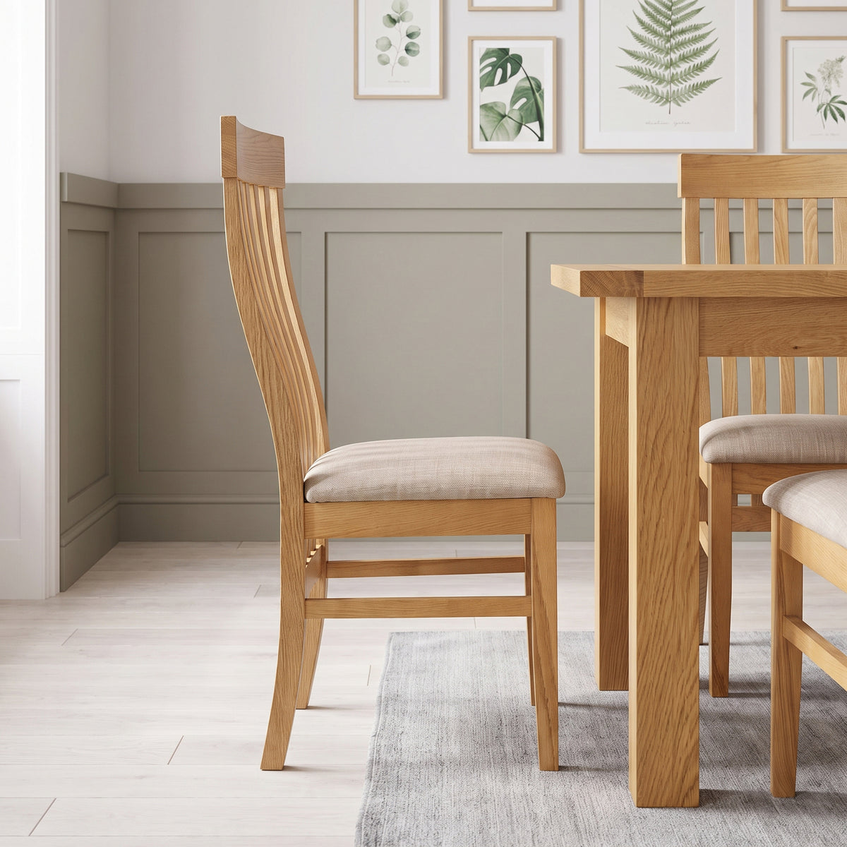 Drayton Oak Slatted Back Dining Chair