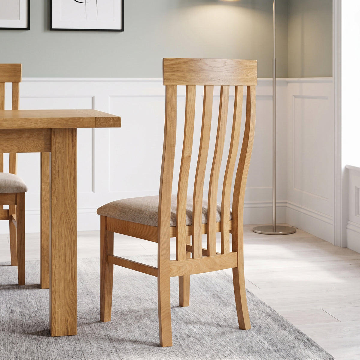 Drayton Oak Slatted Back Dining Chair