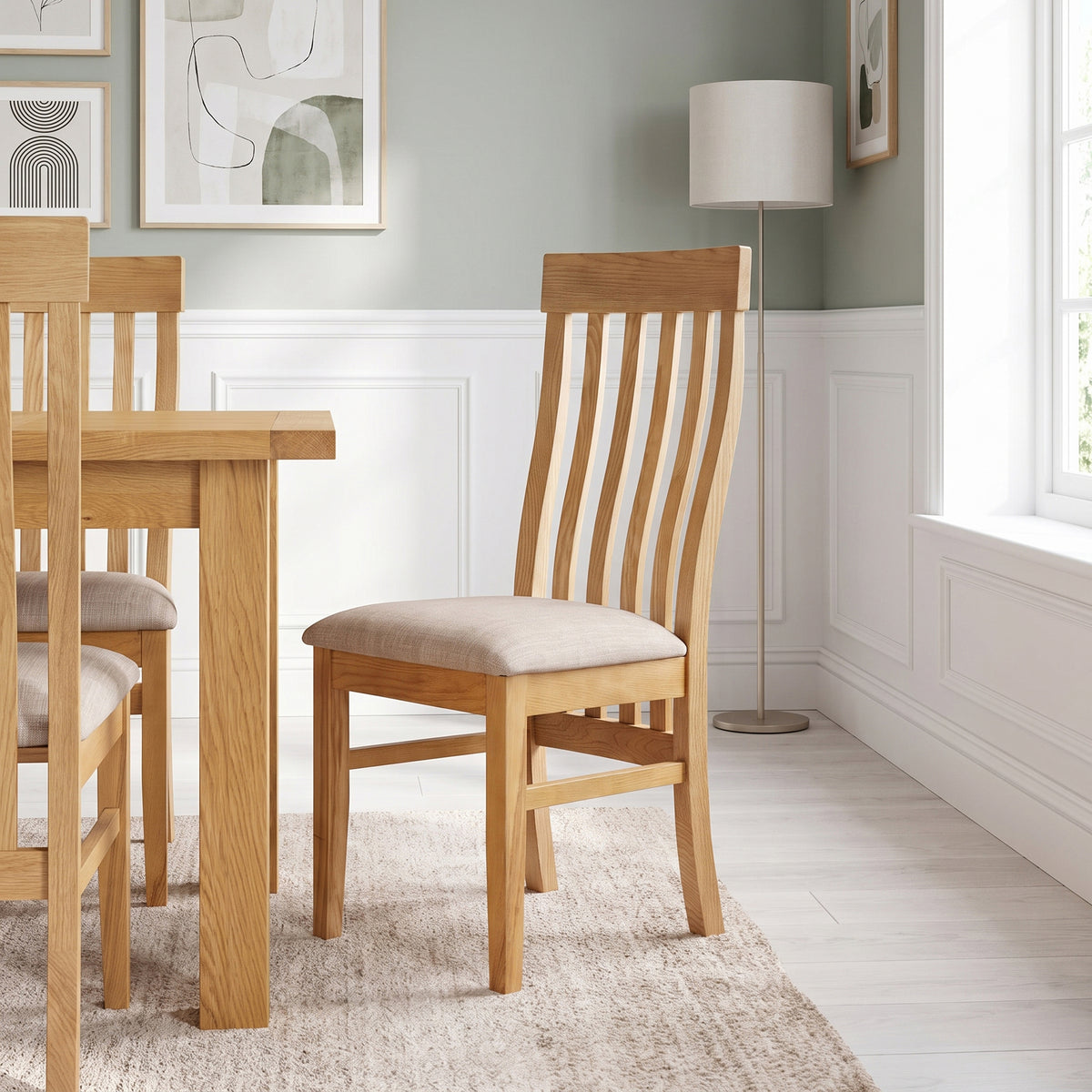 Drayton Oak Slatted Back Dining Chair