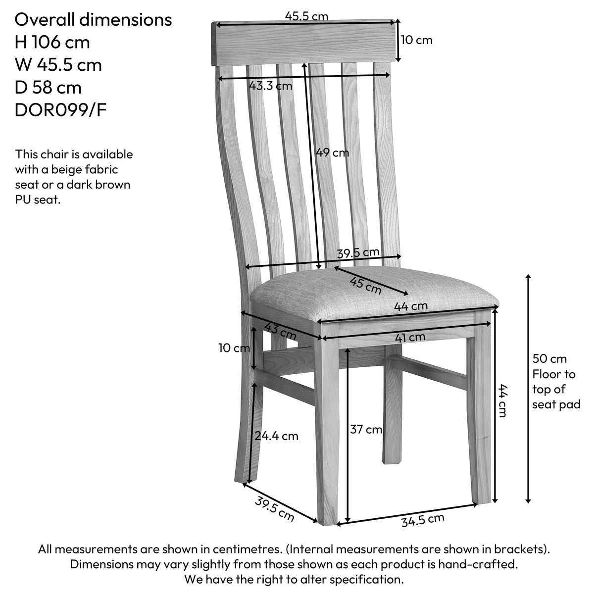Drayton Oak Slatted Back Dining Chair