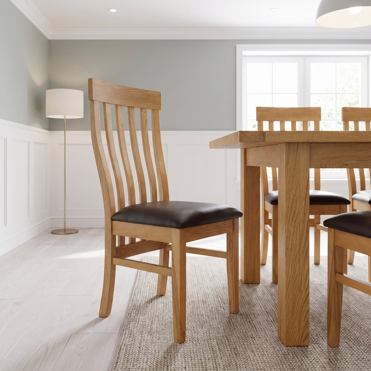 Drayton Oak Slatted Back Dining Chair