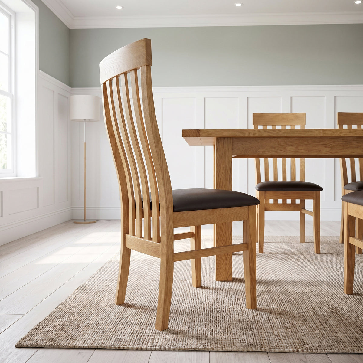 Drayton Oak Slatted Back Dining Chair