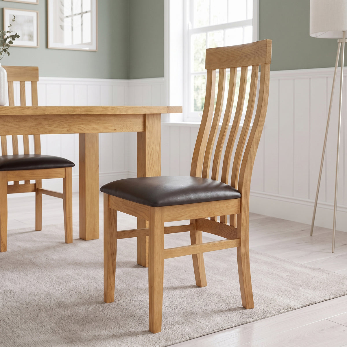 Drayton Oak Slatted Back Dining Chair