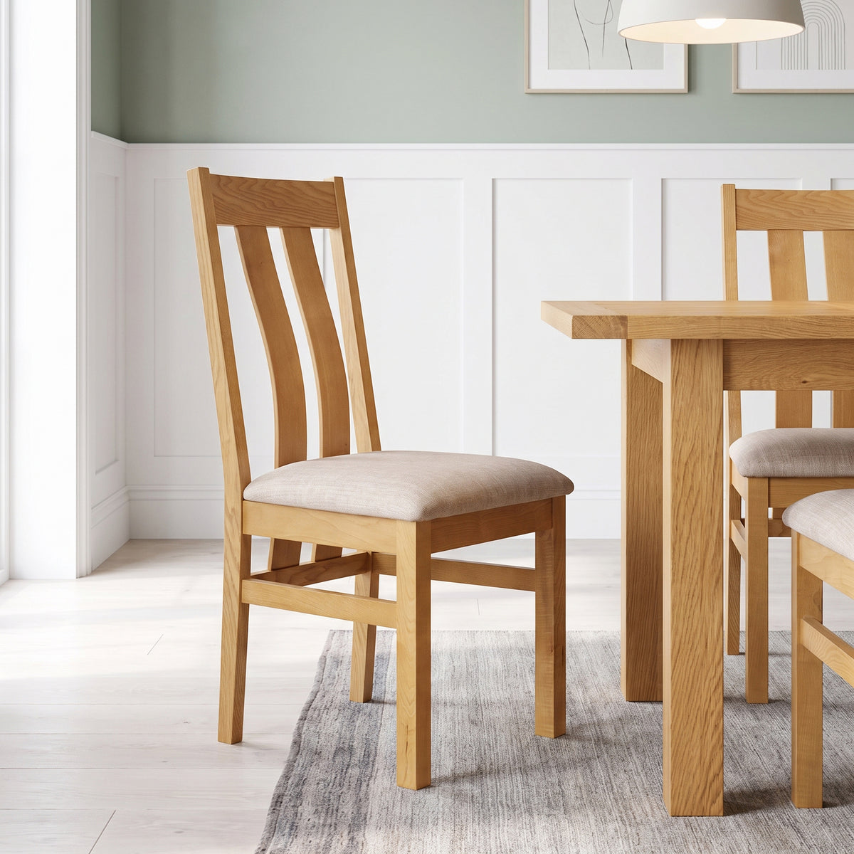 Drayton Oak Twin Slat Dining Chair