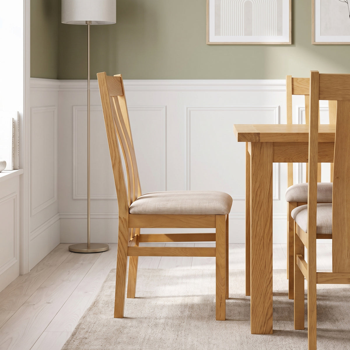 Drayton Oak Twin Slat Dining Chair