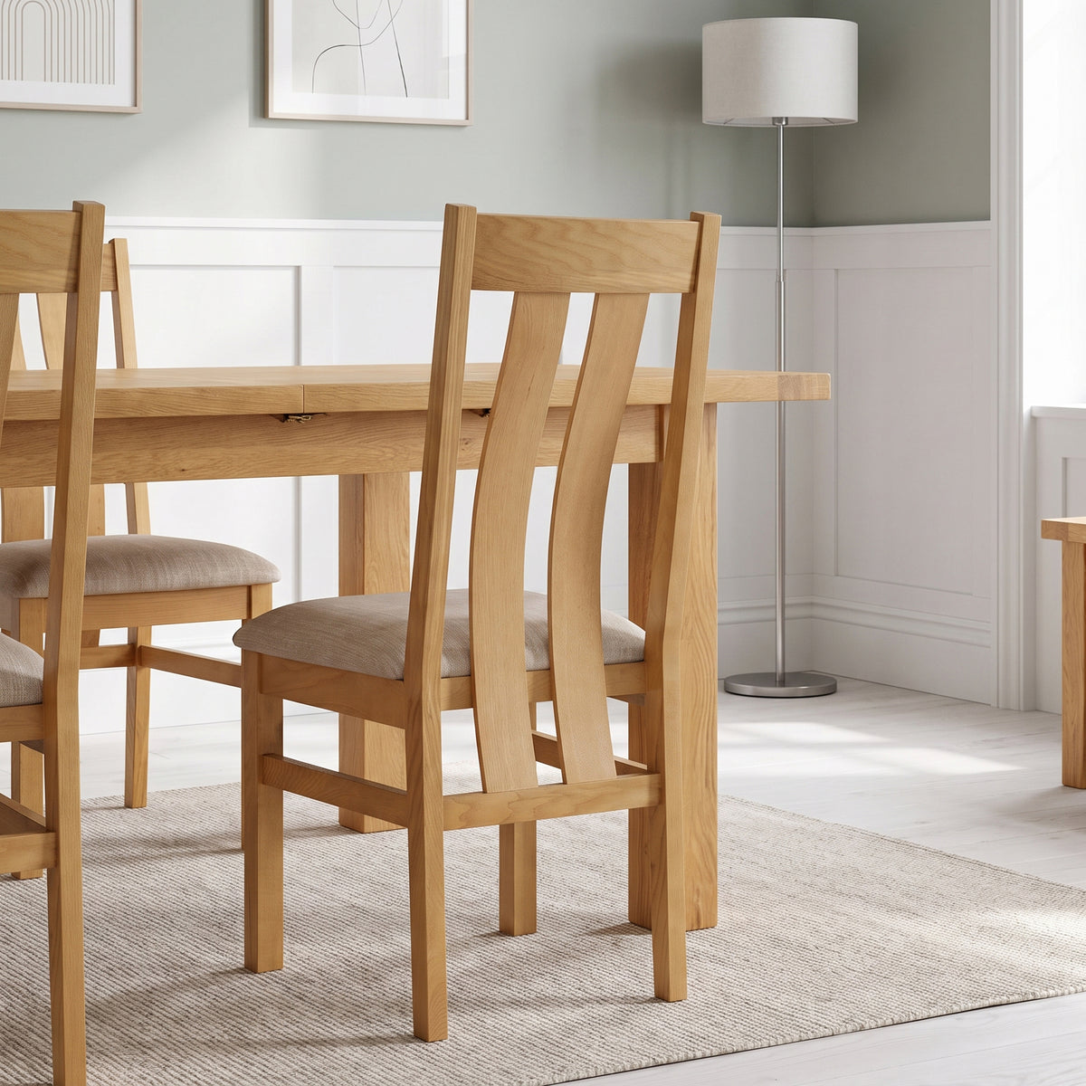 Drayton Oak Twin Slat Dining Chair