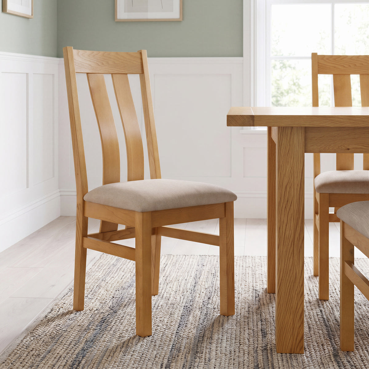 Drayton Oak Twin Slat Dining Chair