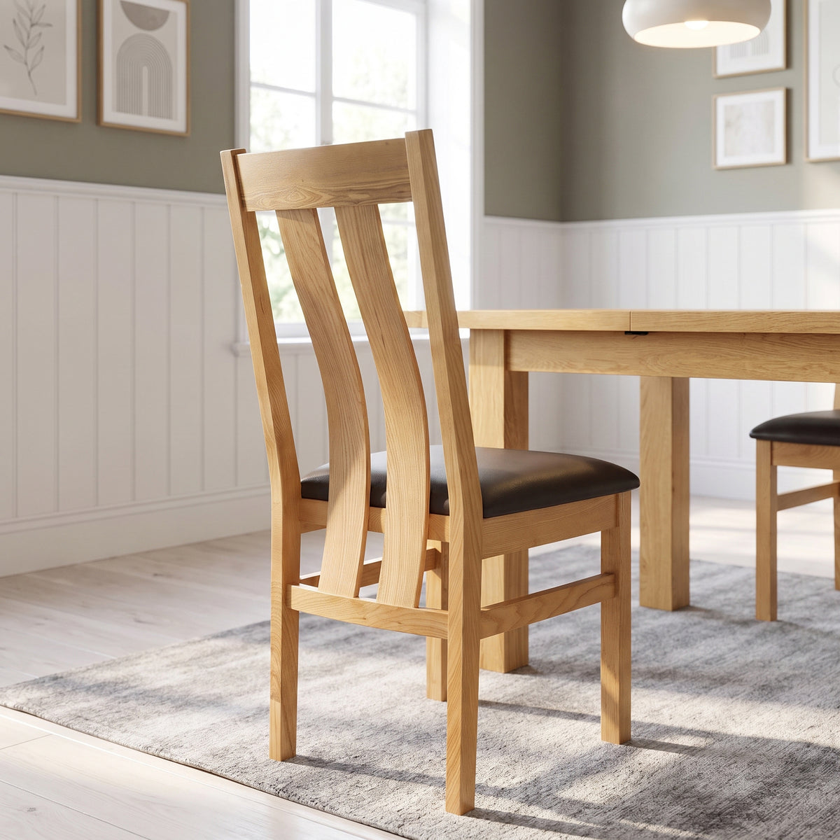 Drayton Oak Twin Slat Dining Chair