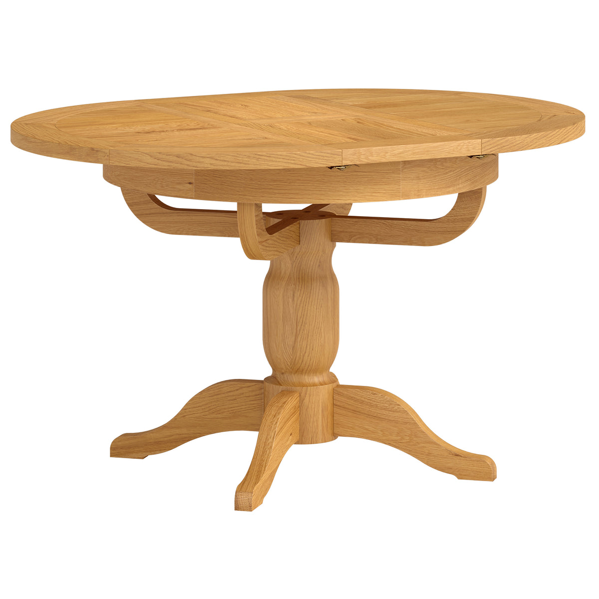 Drayton Oak Round Extending Pedestal Dining Table