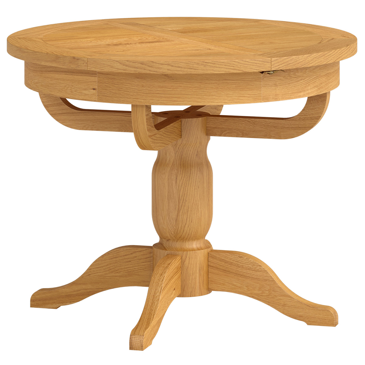 Drayton Oak Round Extending Pedestal Dining Table