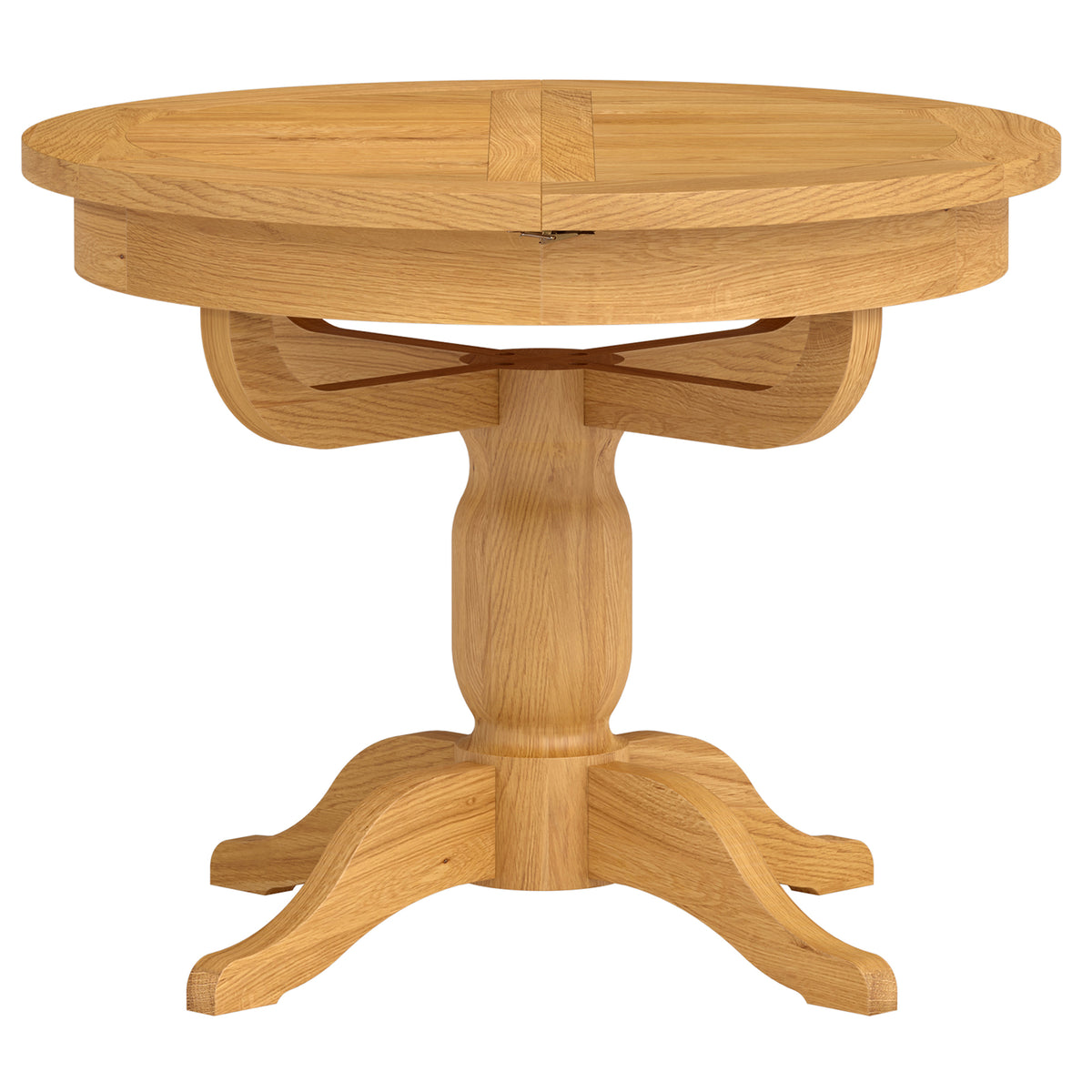 Drayton Oak Round Extending Pedestal Dining Table