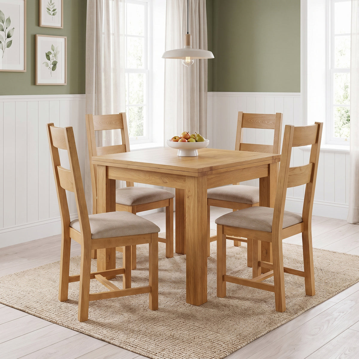 Drayton Oak Flip Top Extending Table - Bridgnorth Furniture