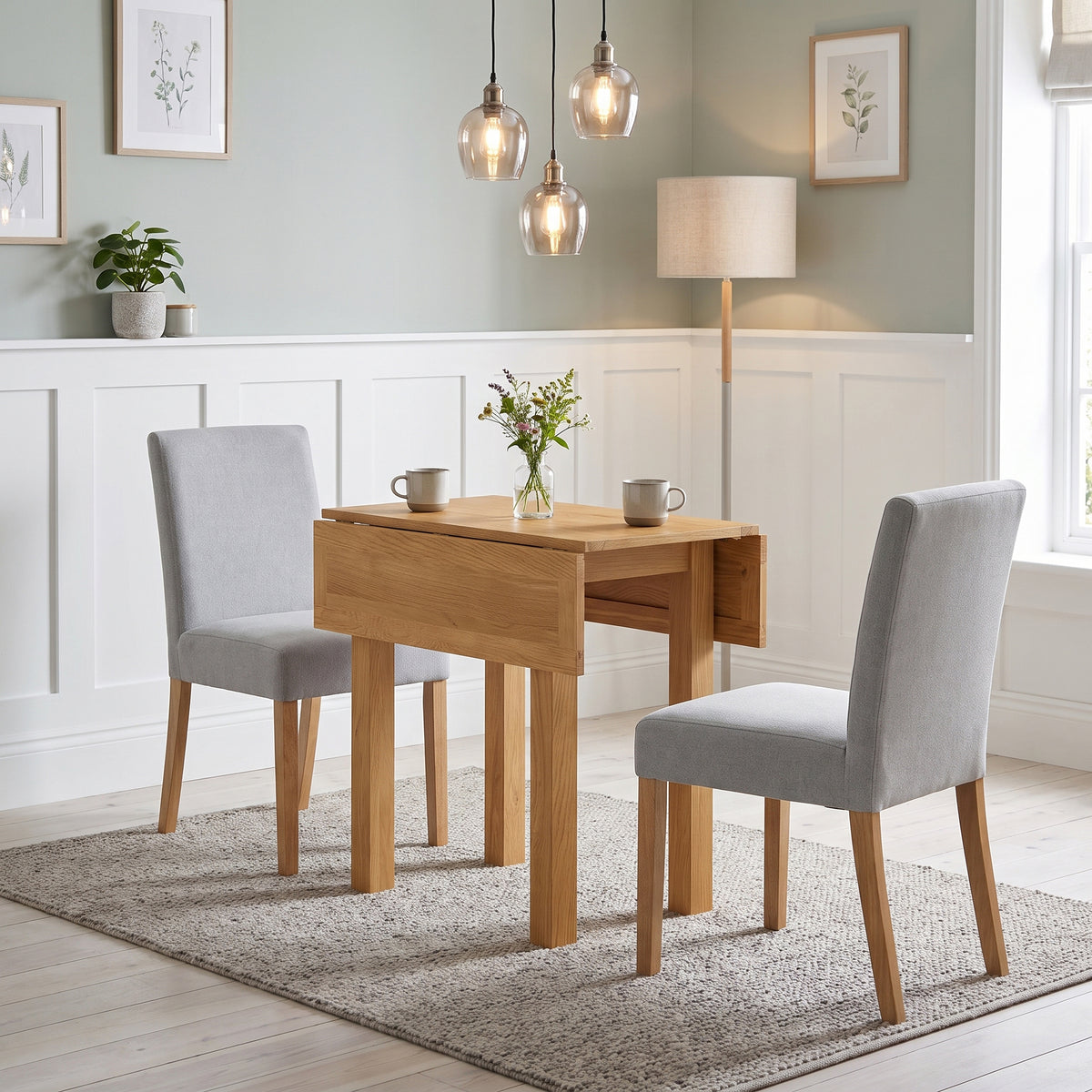 Drayton Oak Square Drop-Leaf Dining Table - Bridgnorth Furniture