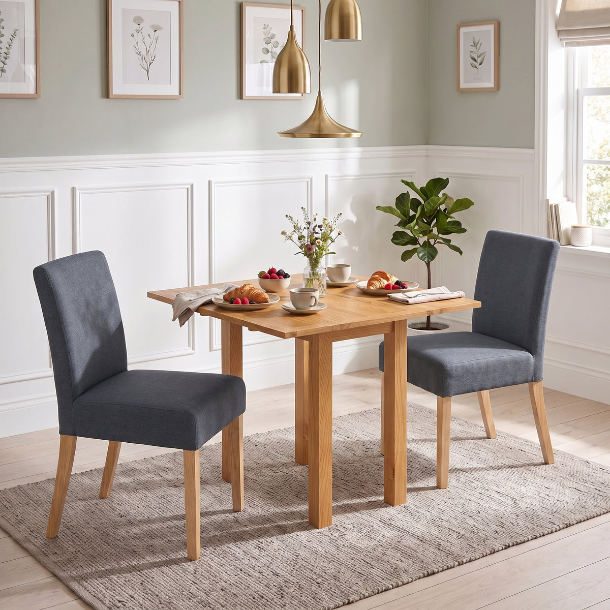 Drayton Oak Square Drop-Leaf Dining Table - Bridgnorth Furniture