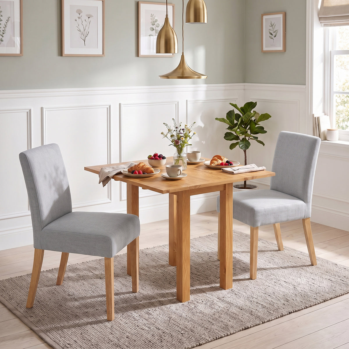 Drayton Oak Square Drop-Leaf Dining Table - Bridgnorth Furniture