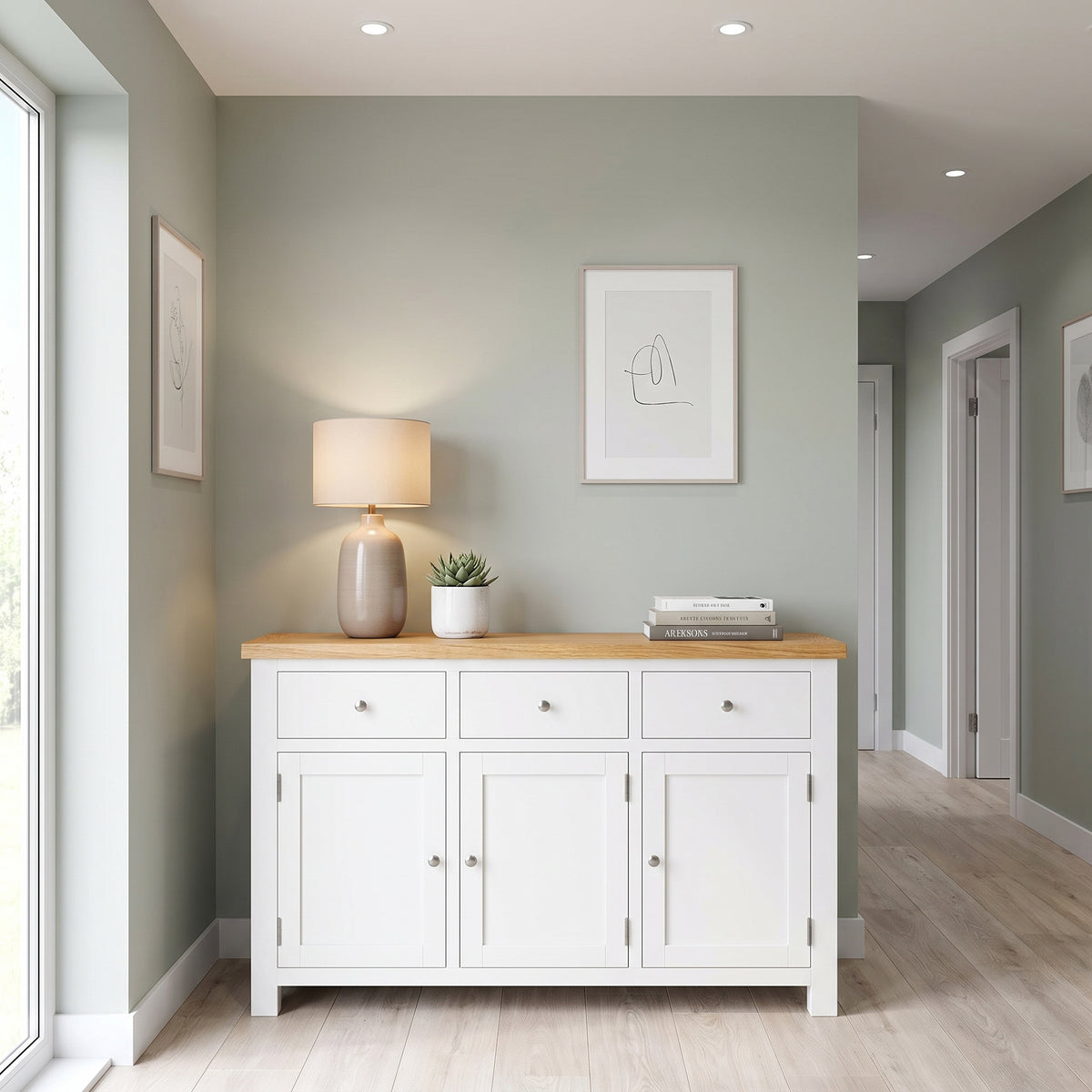 Drayton Painted 3 Door Sideboard - Bridgnorth Furniture