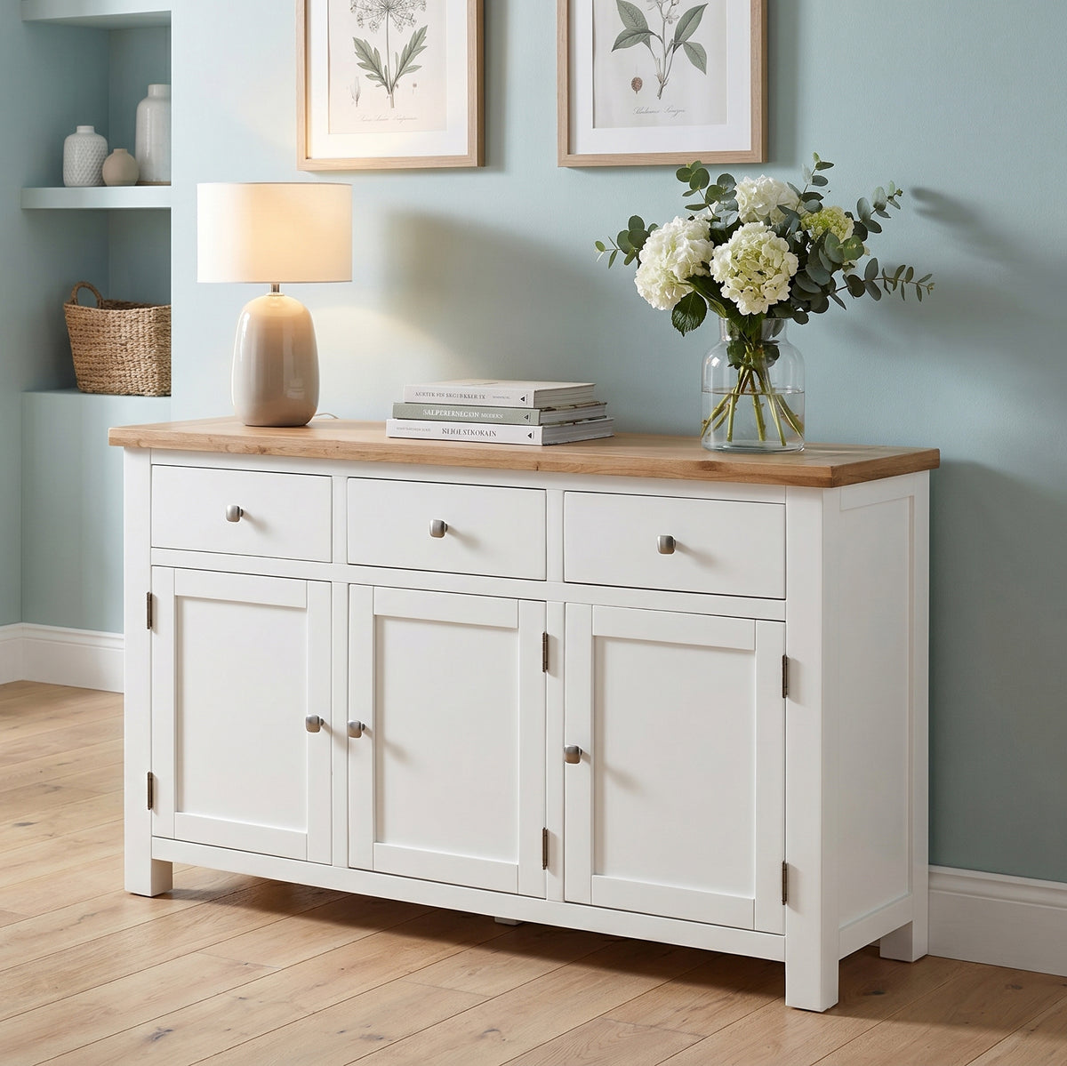 Drayton Painted 3 Door Sideboard - Bridgnorth Furniture