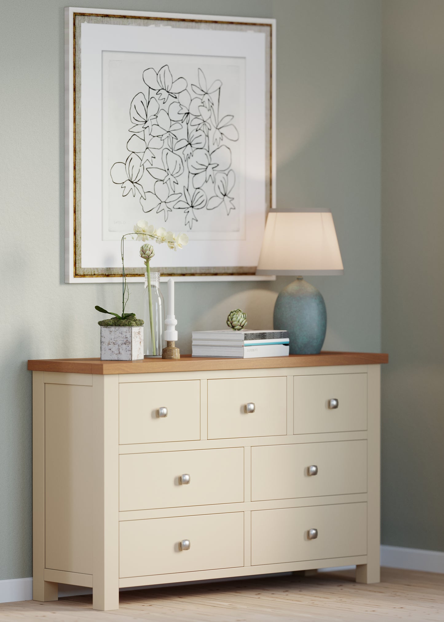 Drayton Painted 3 over 4 Chest - Bridgnorth Furniture
