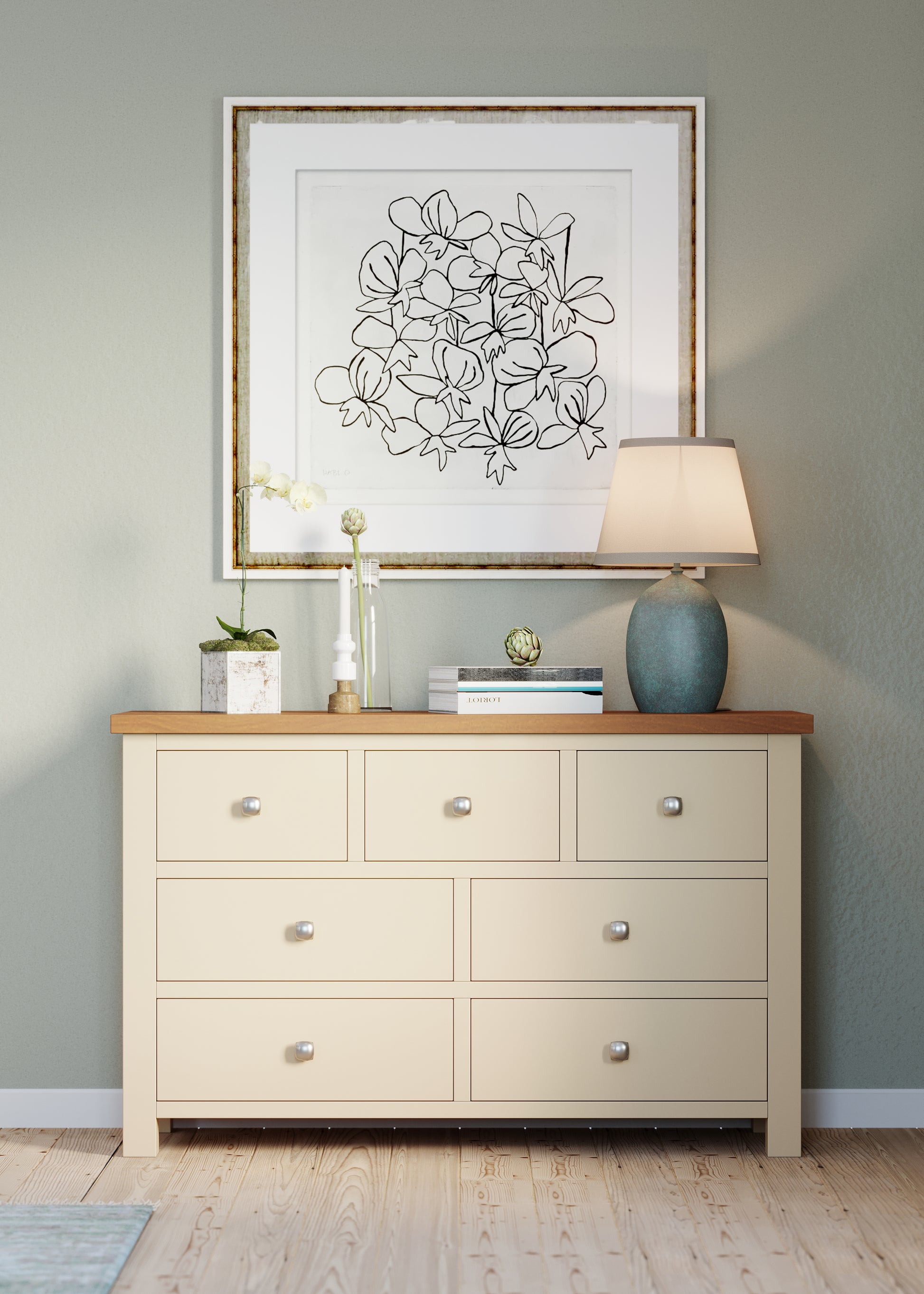 Drayton Painted 3 over 4 Chest - Bridgnorth Furniture