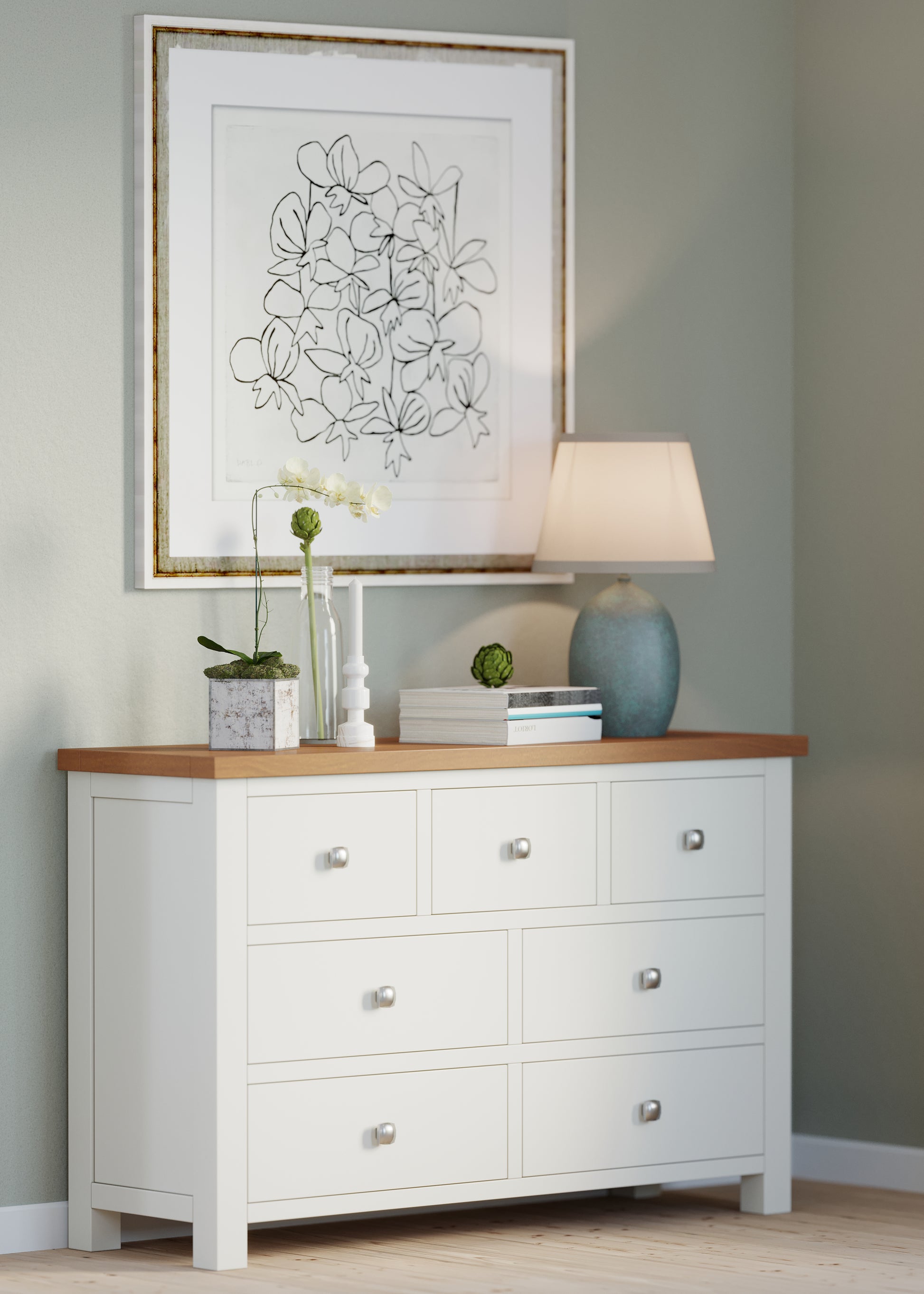 Drayton Painted 3 over 4 Chest - Bridgnorth Furniture