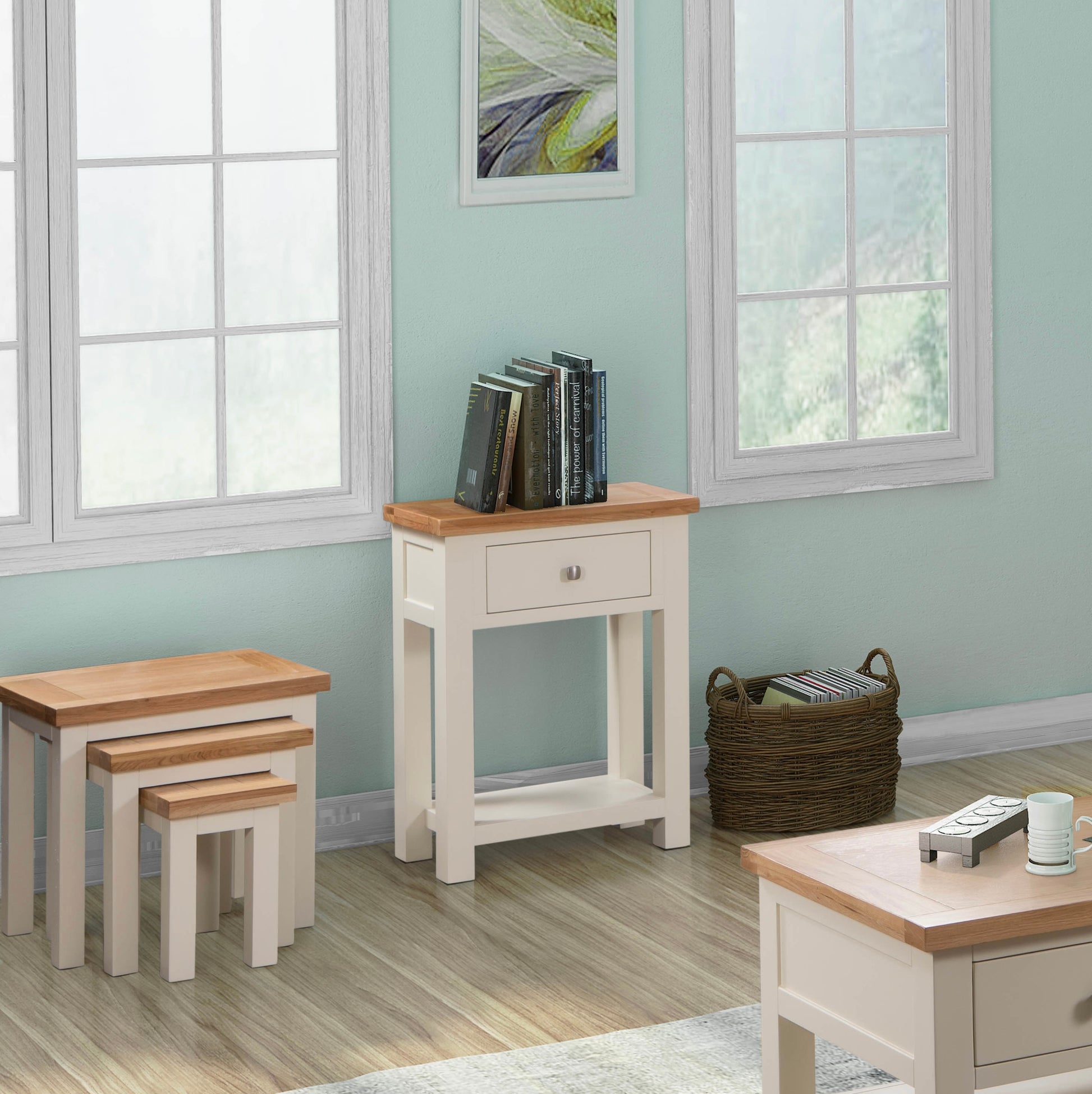 Drayton Painted 1 Drawer Console - Bridgnorth Furniture