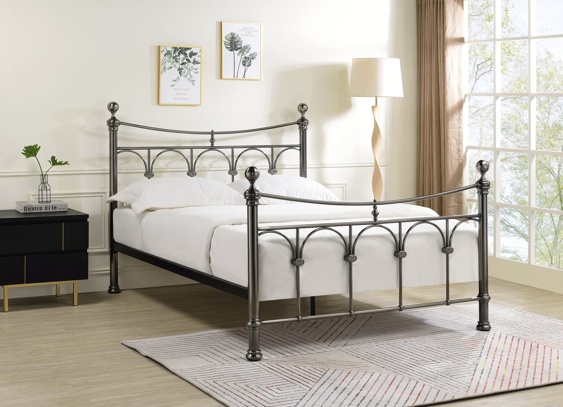 Gamma Chrome Bed Frame - Bridgnorth Furniture