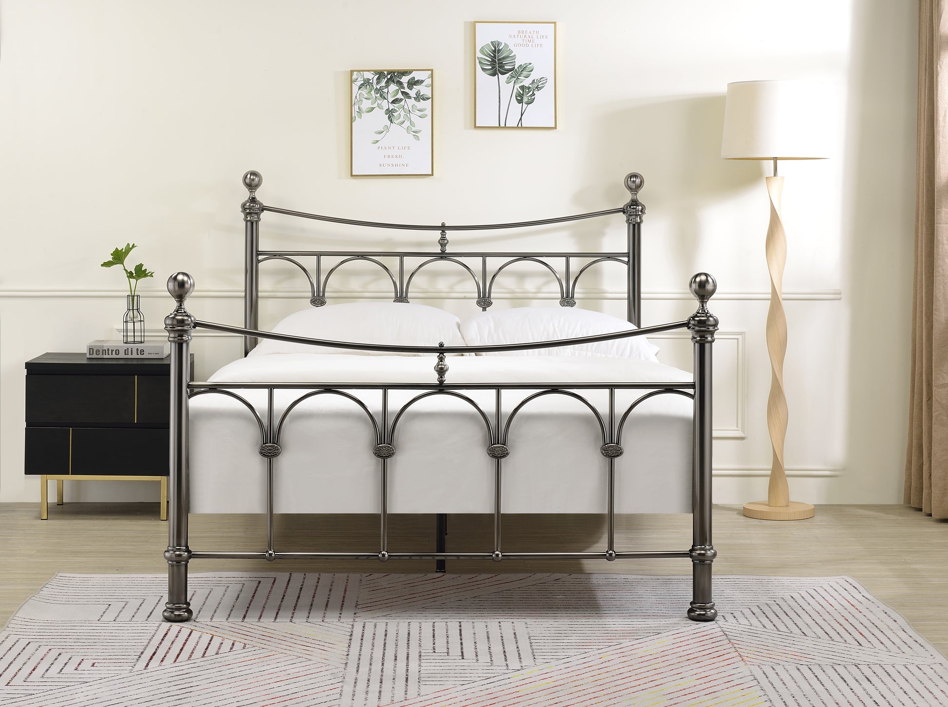 Gamma Chrome Bed Frame - Bridgnorth Furniture