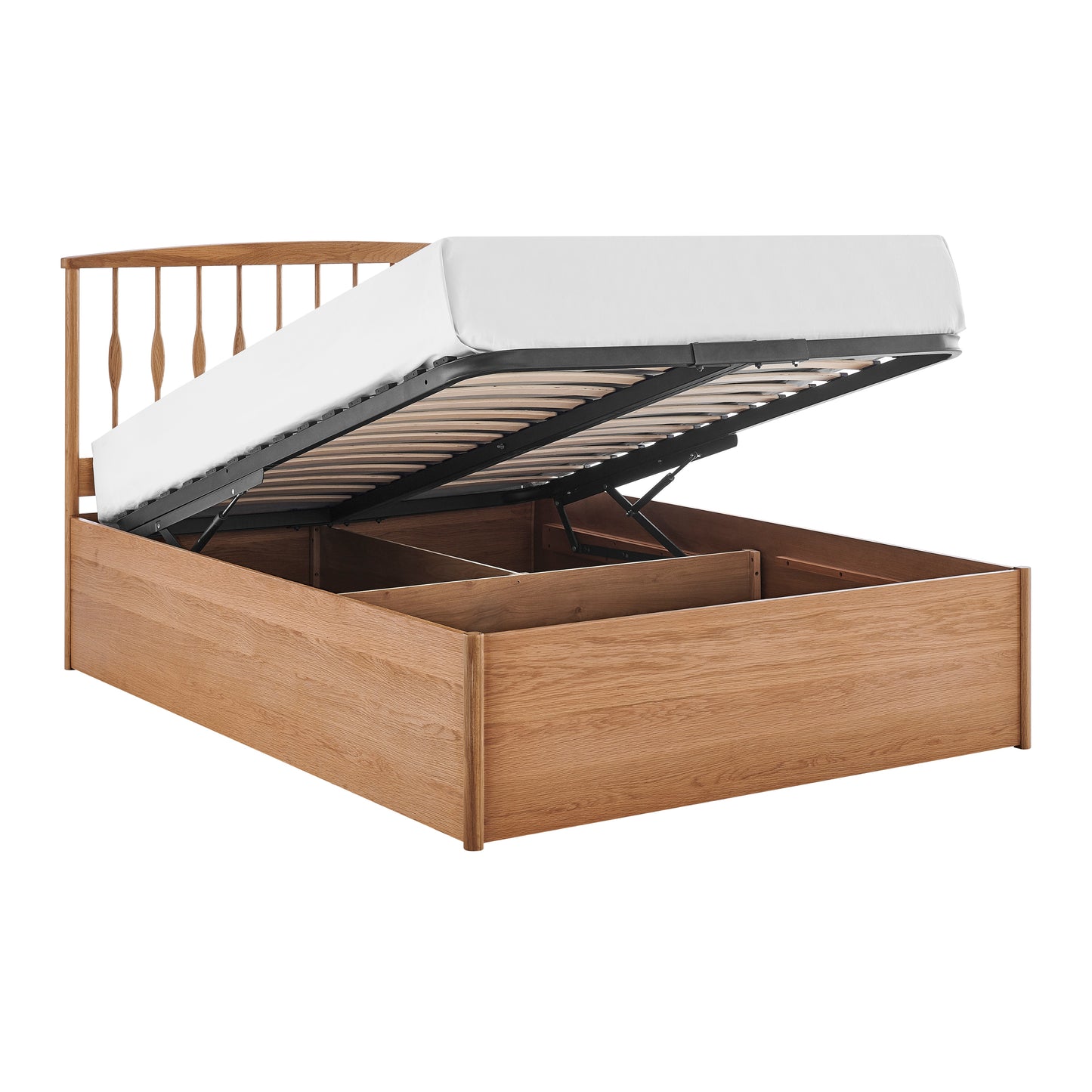 Juno Oak Ottoman Bed - Bridgnorth Furniture