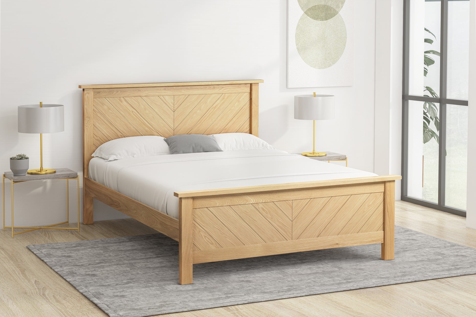 Kenji Oak Bed - Bridgnorth Furniture