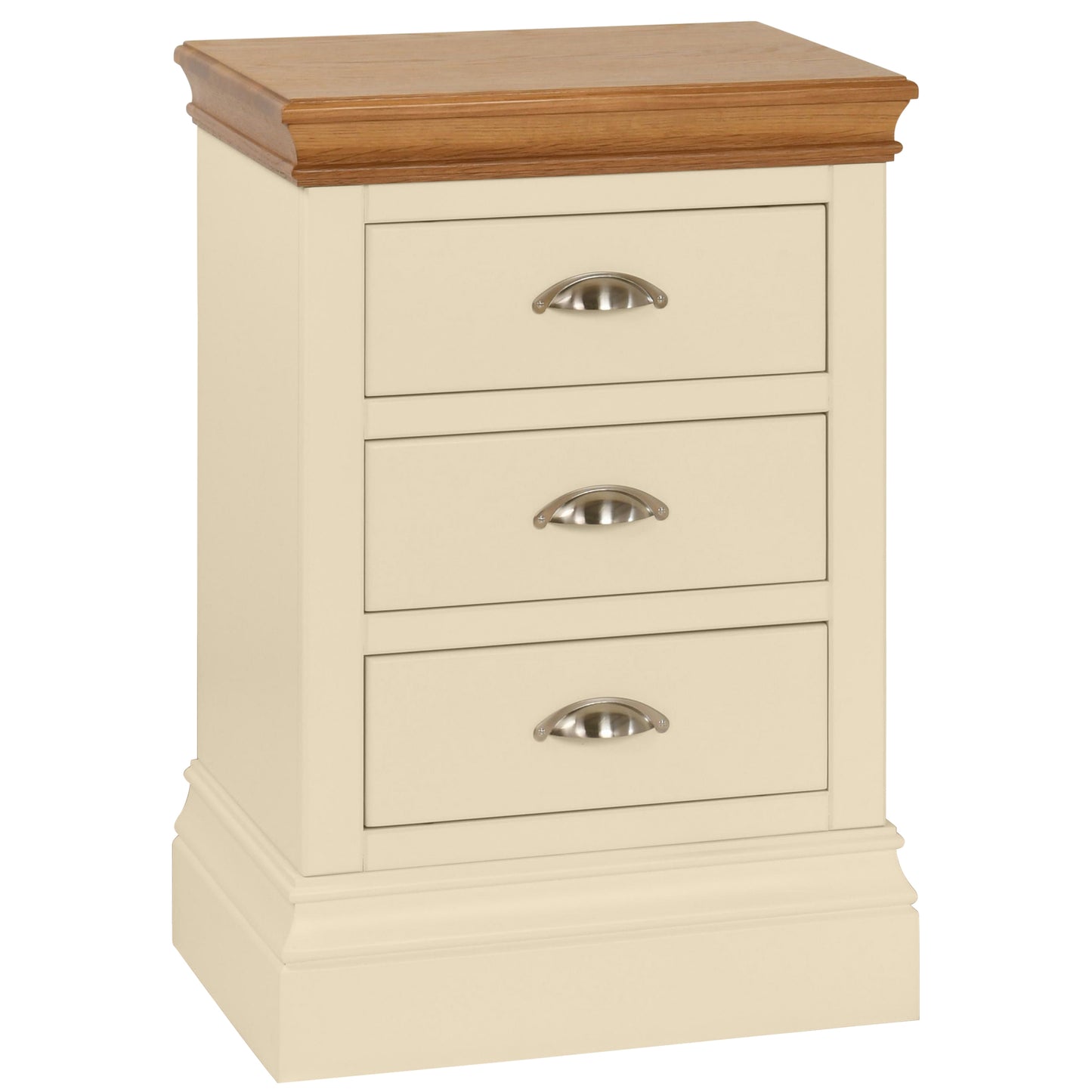 Albrighton Painted Oak 3 Drawer Bedside Table 