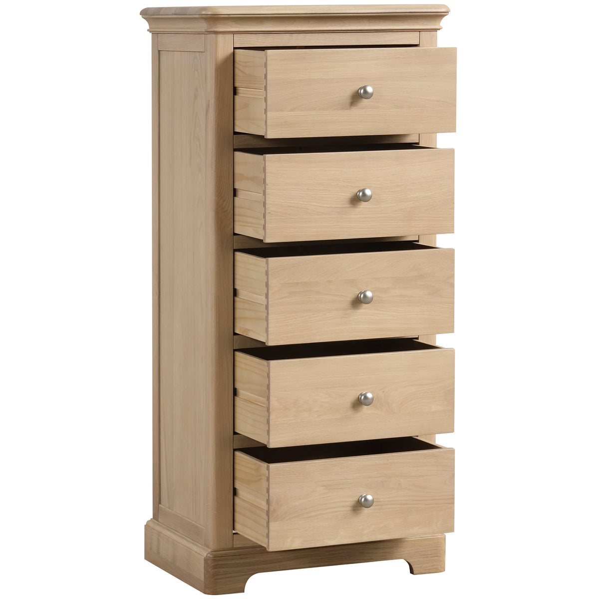 Stretton Oak 5 Drawer Wellington - Bridgnorth Furniture