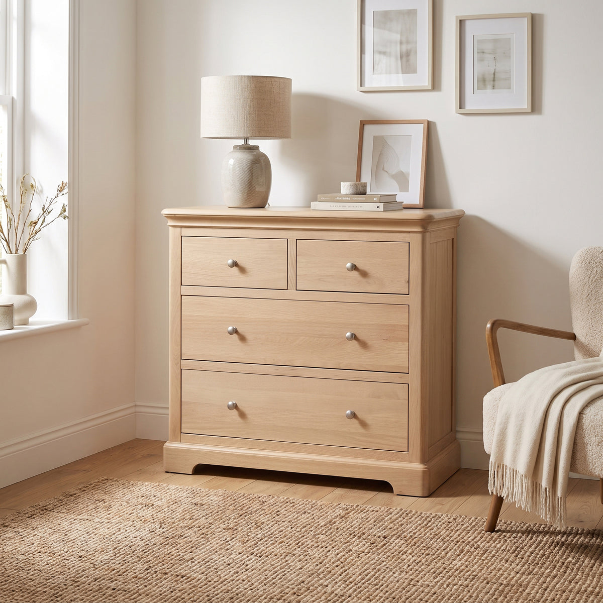 Stretton Oak 2+2 Chest - Bridgnorth Furniture