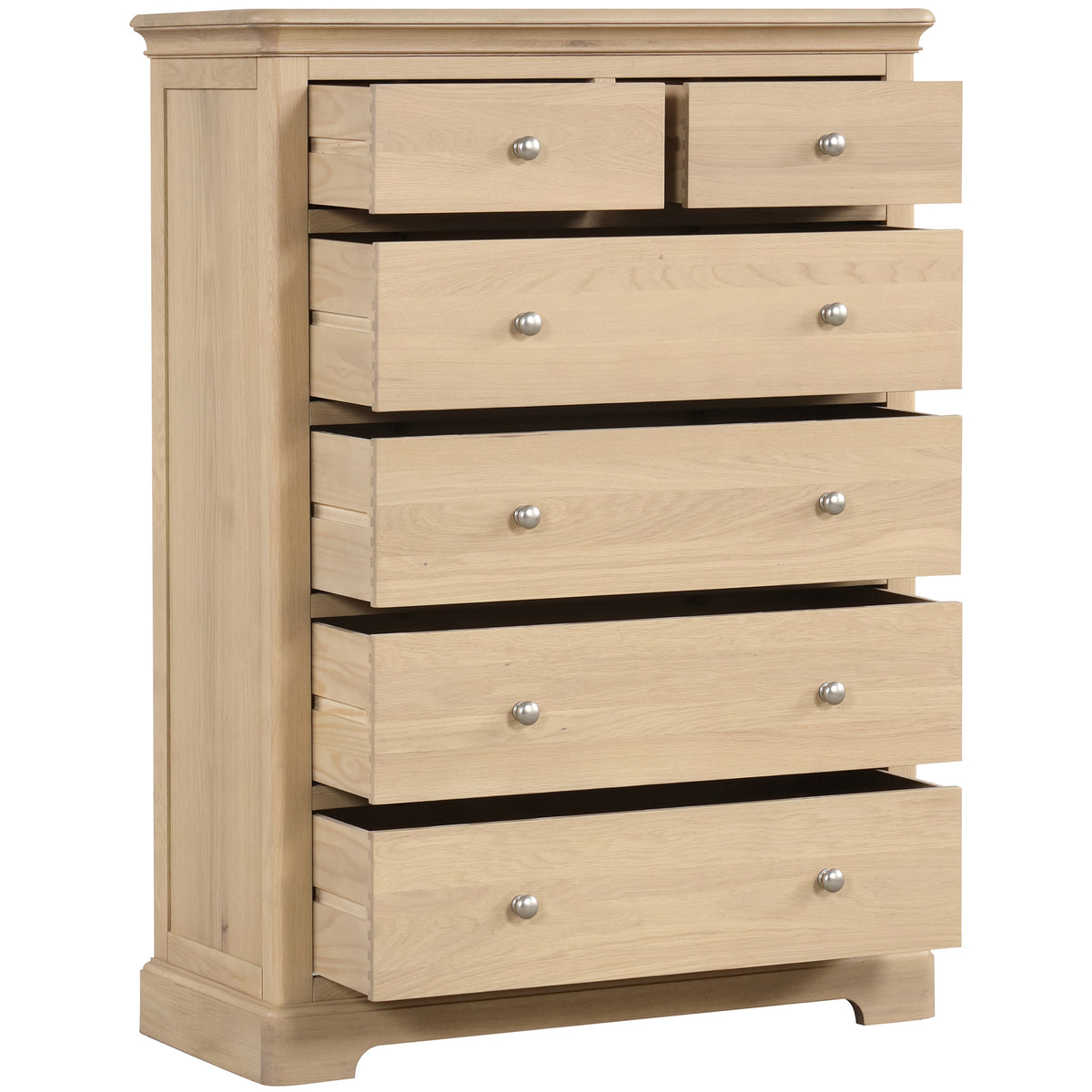 Stretton Oak 2 + 4 Chest - Bridgnorth Furniture