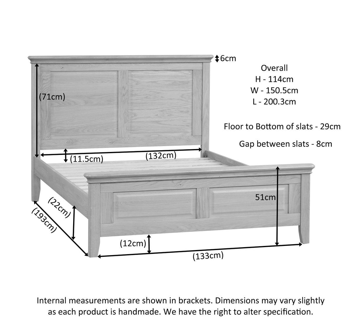 Stretton Oak Bed - Bridgnorth Furniture