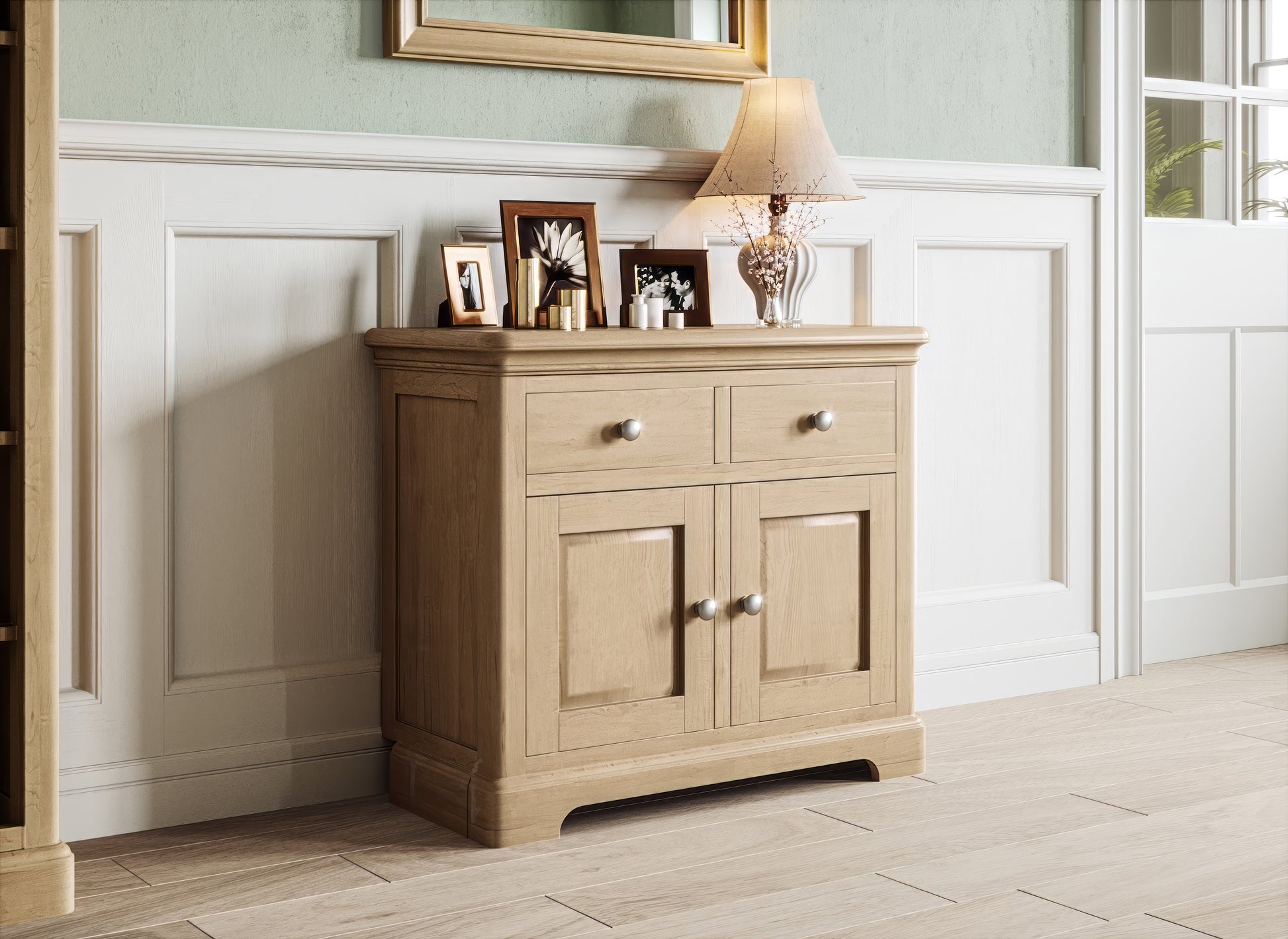 Stretton Oak 2 Door 2 drawer Sideboard - Bridgnorth Furniture