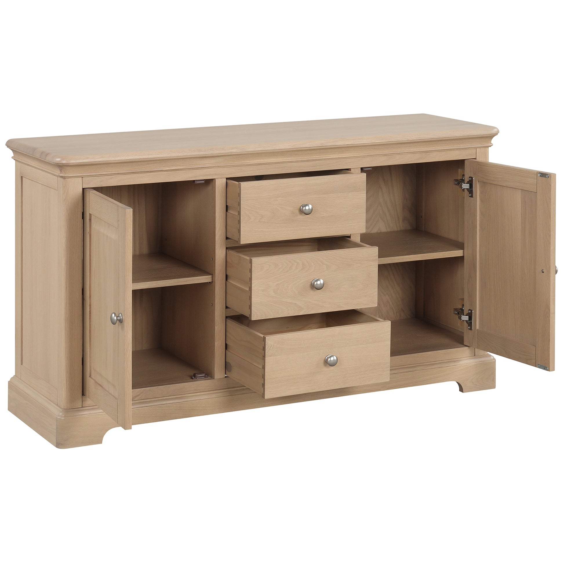 Stretton Oak 2 Door 3 Drawer Sideboard - Bridgnorth Furniture