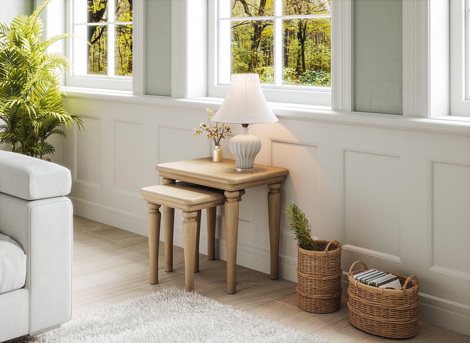Stretton Oak Nest Of Tables - Bridgnorth Furniture