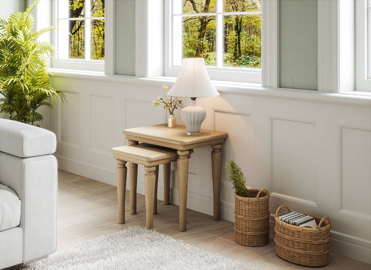 Stretton Oak Nest Of Tables - Bridgnorth Furniture